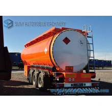 AA5083 Semi-reboque de tanque de óleo tri-eixo 44 Cbm Cylinder Shape Tanker Truck Trailer